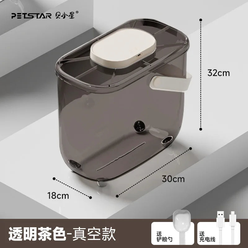 Intelligent Pet Food Container Vacuum 10L Easy Clean Cat Food Storage Moisture-proof and Insect-proof Pet Products Supplies