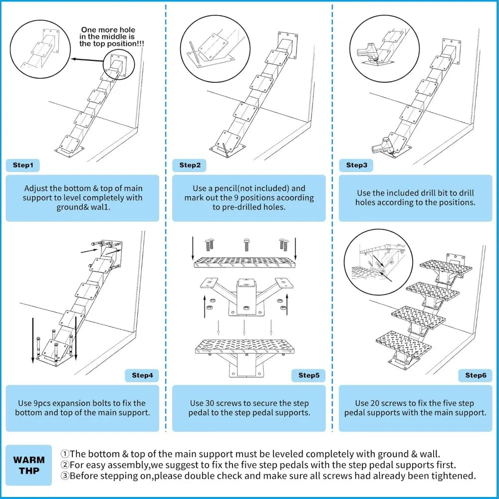 Metal Stringers for Stairs: Steel Deck Stringers with Step Riser and Tread for Indoor and Outdoor Use