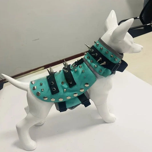 Pet Clothing Creative Punk Puppy Vest Spike Resistant Bite Resistant Pet Vest Protective Dog Armor Vest Pet Jackets