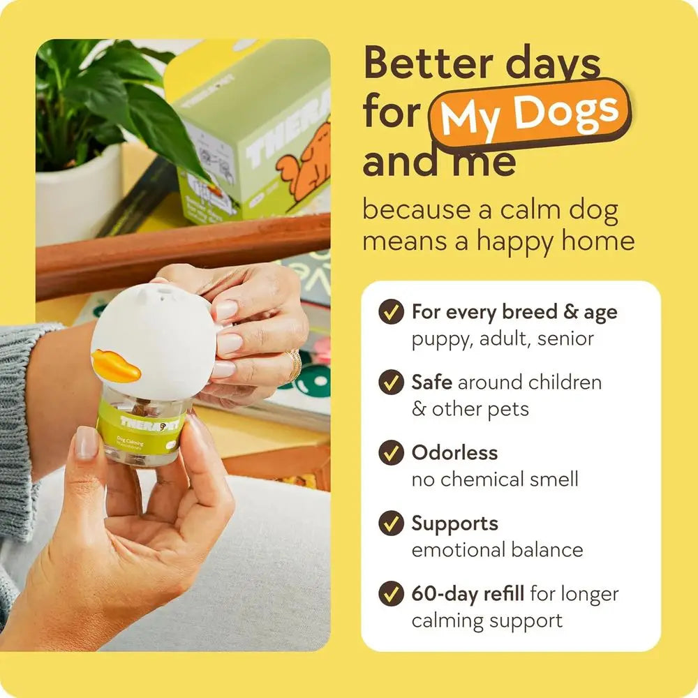 120-Day Dog Calming Diffusers - Pheromone Kits for Stress Relief, Behavior Issues, Anxiety, and Chewing
