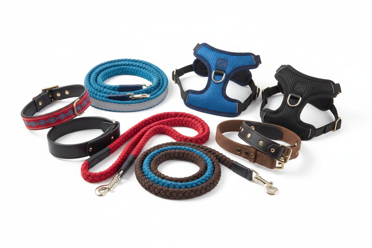 Leash, Collar, and Harness