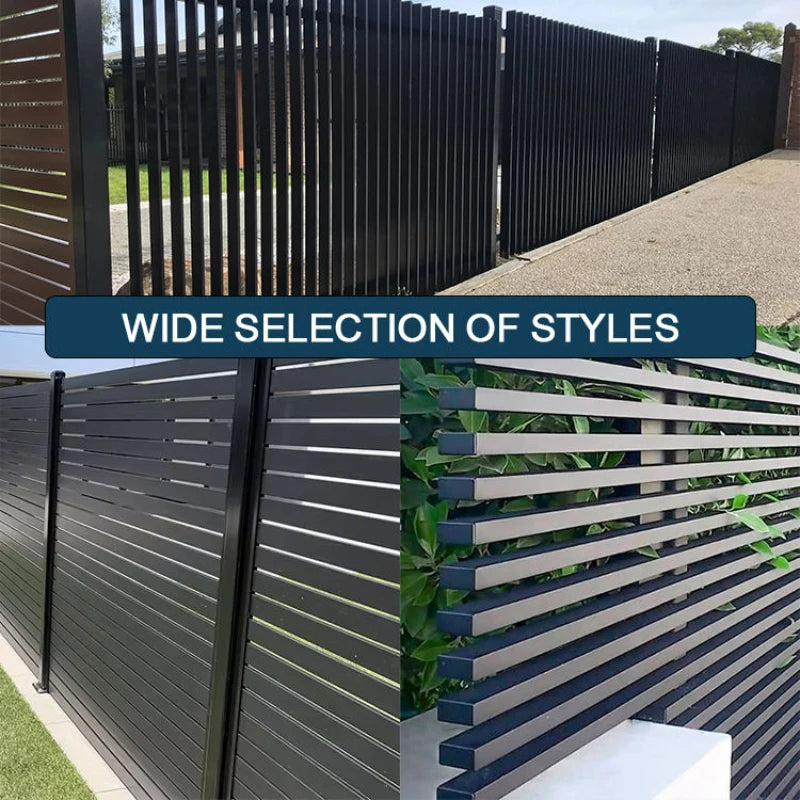 Vertical Aluminum Powder Coated Metal Fence/Panel with Slat Surface