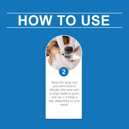 Pet Teeth Cleaning Spray Remove Teeth Stains Non-irritating Eliminate Bad Breath Prevent Tartar Pet Dental Care Spray