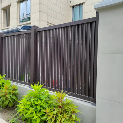 Vertical Aluminum Powder Coated Metal Fence/Panel with Slat Surface
