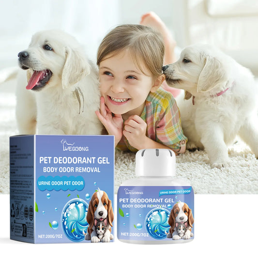 200g Pet Deodorant Gel Air Freshener Long-Lasting Natural Plant Fragrance Clean Cat Dog Body Odor Urine Odor Eliminator