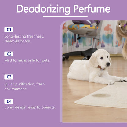 Pet Deodorizing Spray Eliminate Bad Odor Lasting Fresh Fragrance Non-irritating Refreshing Air Pet Deodorizing Spray