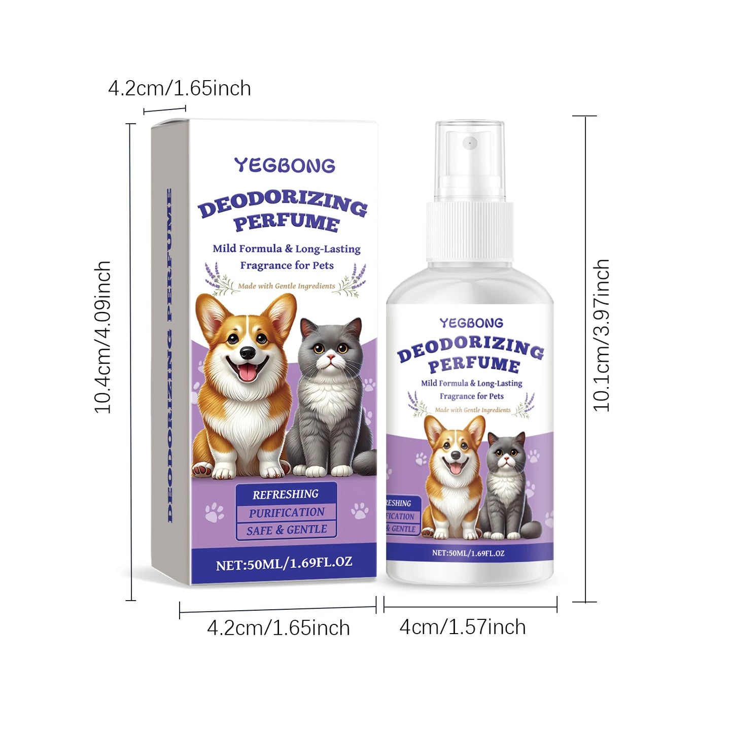 Pet Deodorizing Spray Eliminate Bad Odor Lasting Fresh Fragrance Non-irritating Refreshing Air Pet Deodorizing Spray