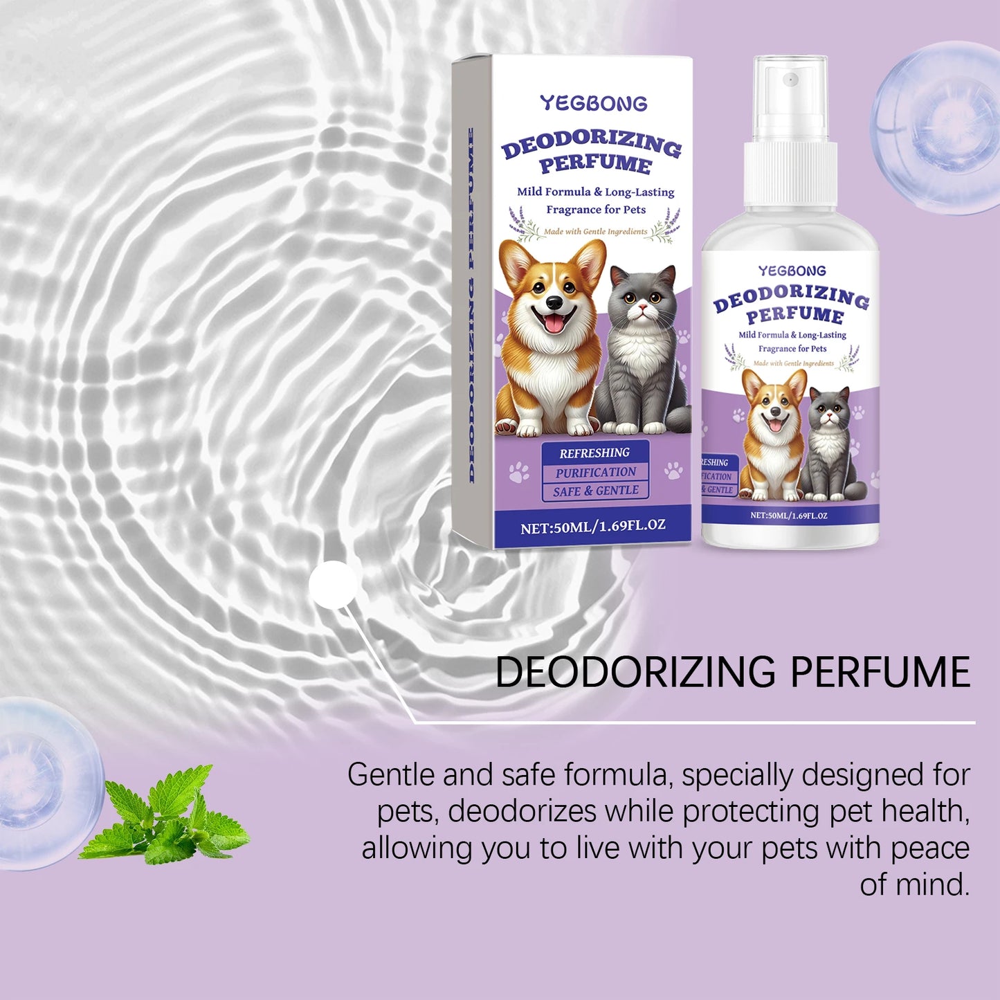 Pet Deodorizing Spray Eliminate Bad Odor Lasting Fresh Fragrance Non-irritating Refreshing Air Pet Deodorizing Spray