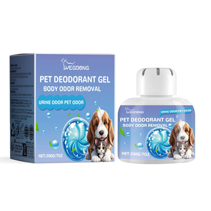 200g Pet Deodorant Gel Air Freshener Long-Lasting Natural Plant Fragrance Clean Cat Dog Body Odor Urine Odor Eliminator
