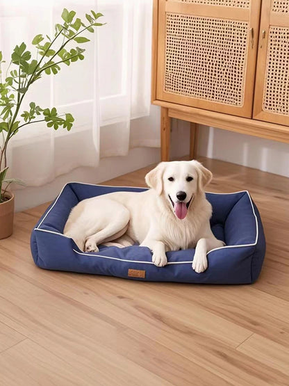 Four Season Square Dog Bed for Large Dog Mattress Bite-resistant Cat Bed Soft Thickened Dog Bed Waterproof Sofa Pet House Removable Pad