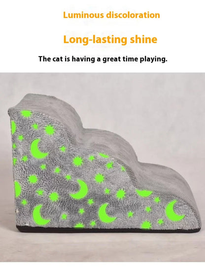 Creative Night Light  Pets Steps Foam Dog Secure Stairs Ramps Non-Slip Pet Protect Older Dogs Pet with Joint Pain Sofa Bed Ladde