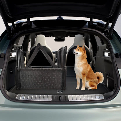 5 Steps Foldable Portable Dog Steps with Nonslip Surface Dog Car Ramp for Large Dog Support Up To 150 Lbs. for Cars and SUV Truck