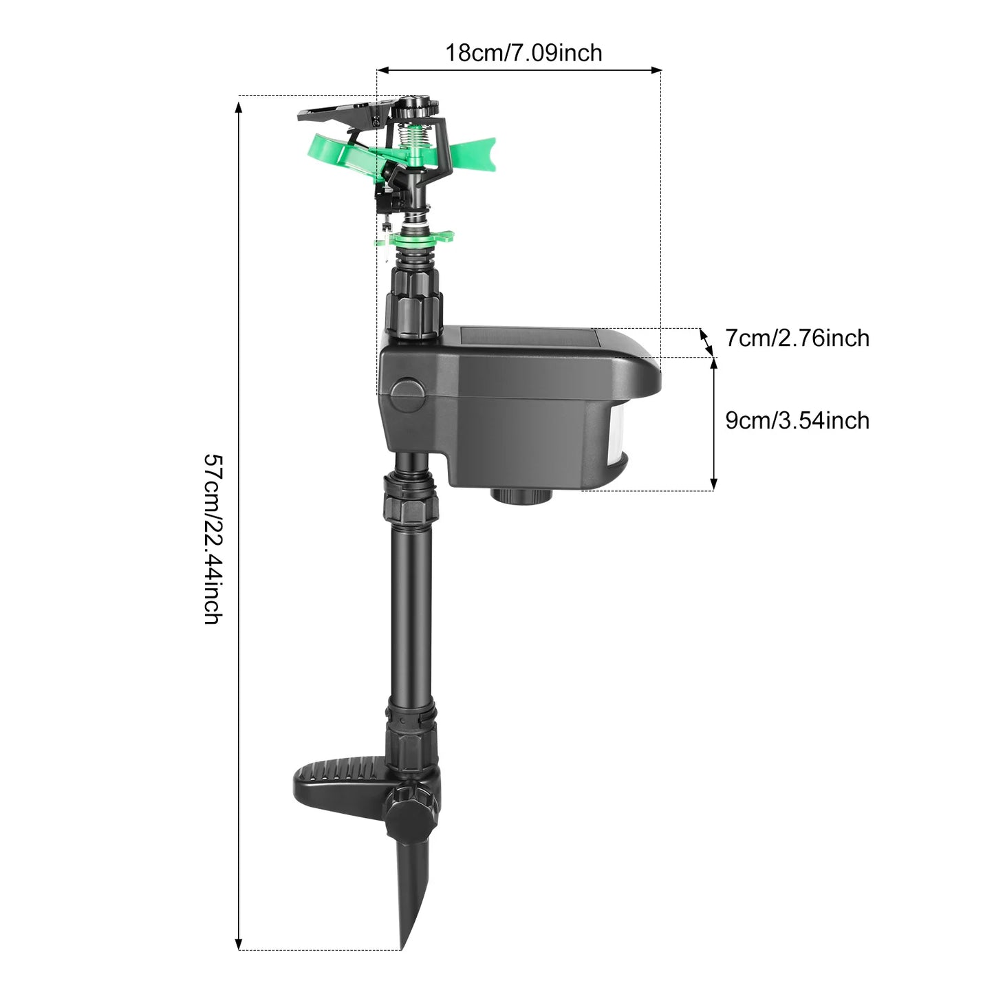 Motion Activated Sprinkler, No-Harm Pet Deterrent  Bird Repellent, Solar Power Motion Sensor 10m Range Animal Deterrent