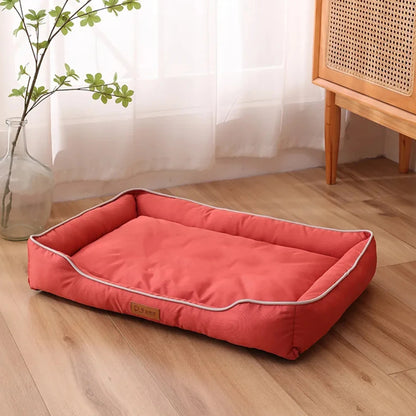 Four Season Square Dog Bed for Large Dog Mattress Bite-resistant Cat Bed Soft Thickened Dog Bed Waterproof Sofa Pet House Removable Pad