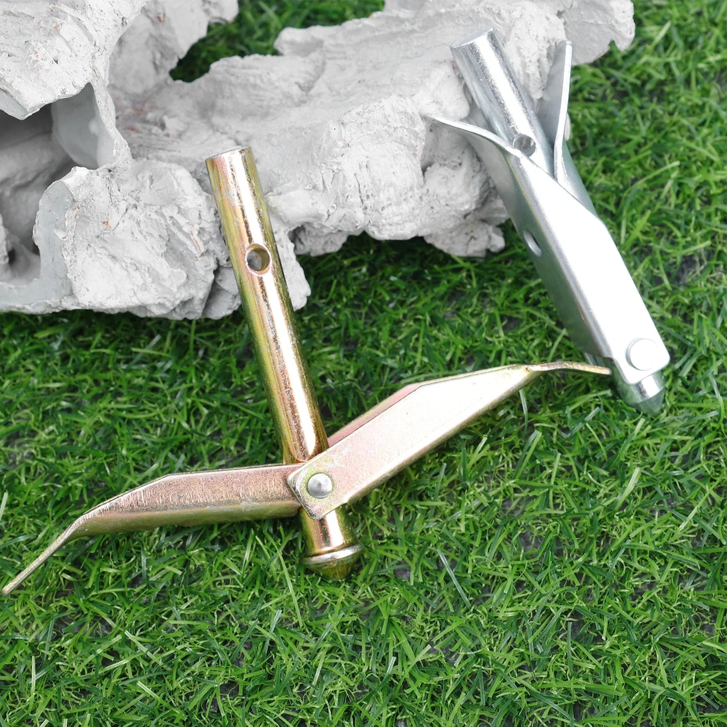 Semi-Permanent Ground Anchor. Heavy Duty Anti Rust Steel. Provides Strong Windproof Anchor/Stake for Fixed Outdoor Structures.