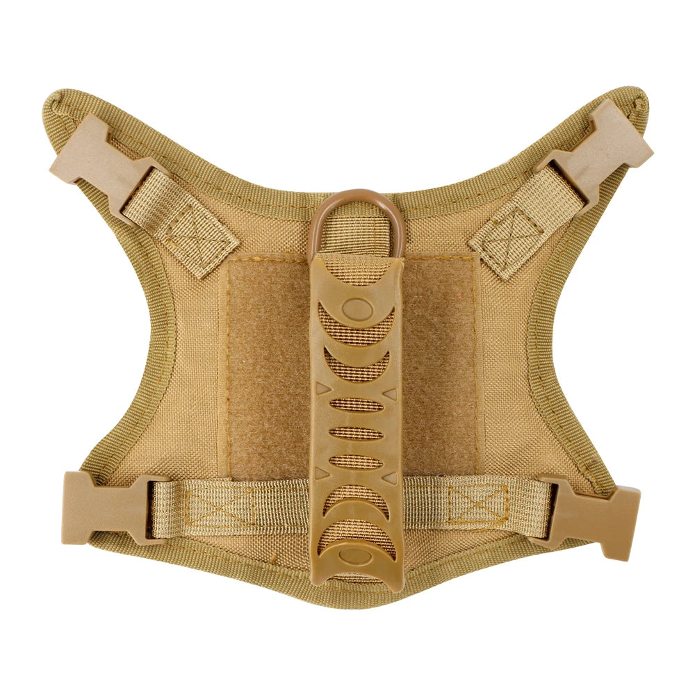 Small Pet Adjustable Military Tactical Harness Vest Leash Set for Walking and Training