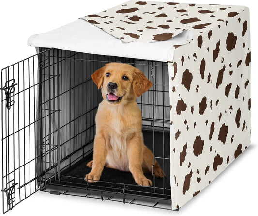 36in. Medium Dog Crate Cover (Western Cow Print) Pet Cage, Kennel Covers (Southern, Charm, Country, South, Wild West) Create a comfortable and cozy space for your four-legged friend with a protective fabric that securely cove