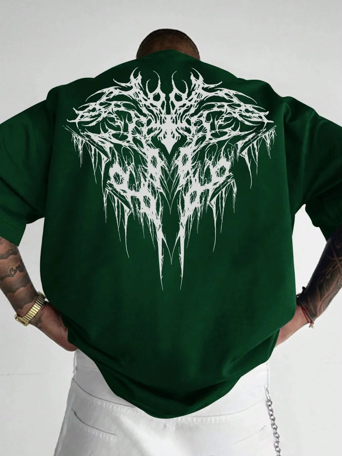 Gothic Style Geometric Print Unisex T-shirt 100% Cotton