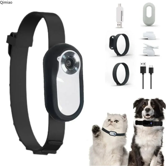 Portable Thumb Pet Camera HD 1080p Detachable Pet Recorder Anti-shake Cat and Dog View Camera Attaches To Collar Outdoor Sports