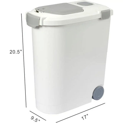 Pet Food Storage Container, Up to 30 Lbs/36 Qt, Easy Access, Lightweight, Keeps Food Fresh