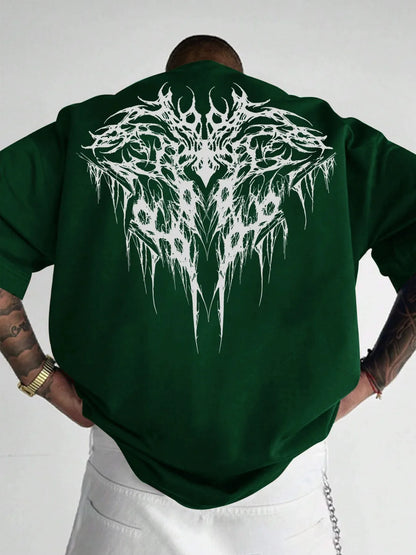 Gothic Style Geometric Print Unisex T-shirt 100% Cotton
