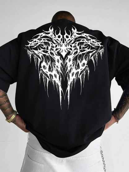 Gothic Style Geometric Print Unisex T-shirt 100% Cotton