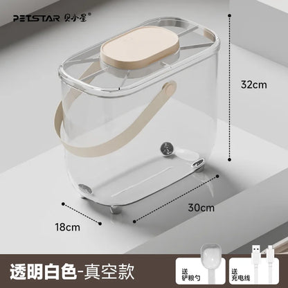 Intelligent Pet Food Container Vacuum 10L Easy Clean Cat Food Storage Moisture-proof and Insect-proof Pet Products Supplies