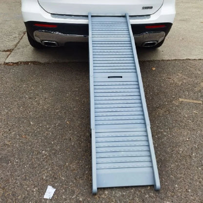 Folding Portable Pet Stair Ramp Non-Slip Rug Surface Dog SUV & Truck Ramp Pet Ramp Stairs for Medium & Large Dogs Get Into A Car
artificial turf is recommended.
4. Foldable with Handle: The foldable car ramp for dogs easily f