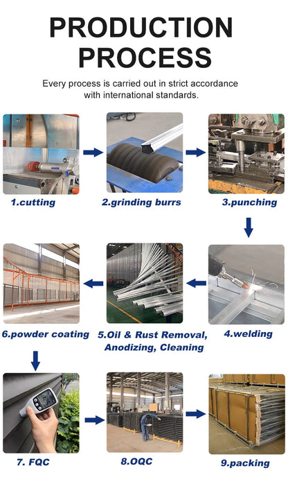 Vertical Aluminum Powder Coated Metal Fence/Panel with Slat Surface