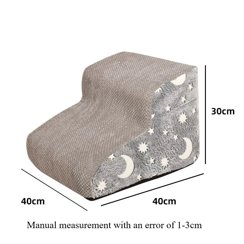 Creative Night Light  Pets Steps Foam Dog Secure Stairs Ramps Non-Slip Pet Protect Older Dogs Pet with Joint Pain Sofa Bed Ladde