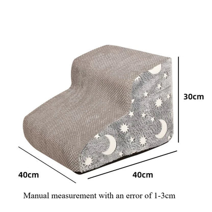 Creative Night Light  Pets Steps Foam Dog Secure Stairs Ramps Non-Slip Pet Protect Older Dogs Pet with Joint Pain Sofa Bed Ladde