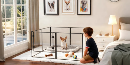 Large Acrylic Indoor Pet Playpen Enclosure Cage Fence Pet Whelping Box Full Visibility