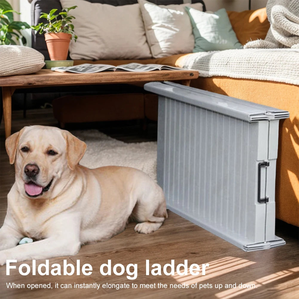 Folding Portable Pet Stair Ramp Non-Slip Rug Surface Dog SUV & Truck Ramp Pet Ramp Stairs for Medium & Large Dogs Get Into A Car
artificial turf is recommended.
4. Foldable with Handle: The foldable car ramp for dogs easily f