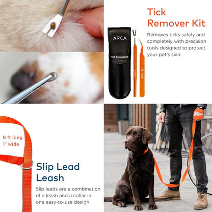 Pet First Aid Kit with Reflective Zipper, Thermometer & Tick Remover - 100 Pieces for Cats and Dogs