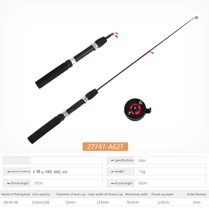 Telescopic Ultra-Light Fishing Pole/Rod with Reel for Interactive Play with Pets
Ideal for Cat Enthusiasts: This fishing pole is idea for cat play enthusiasts. It allows for quality and convenience interactive cat play. Its l