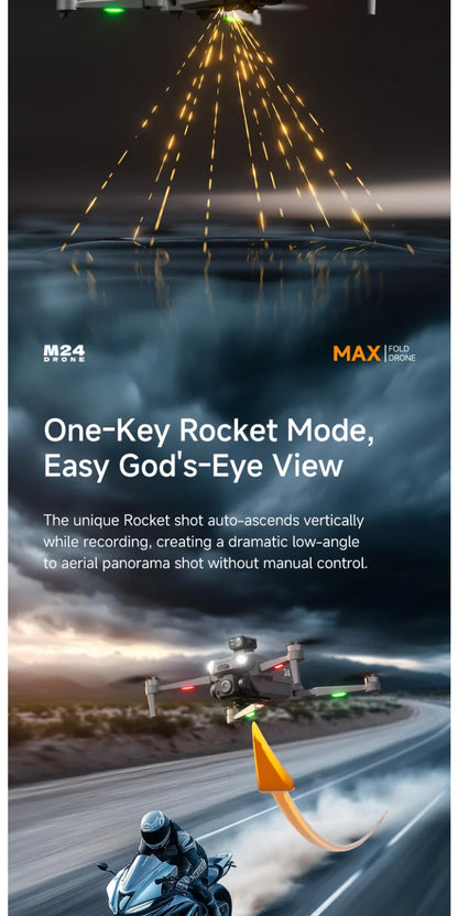 M24 8K GPS Drone with Large Touchscreen-5G Transmission Smart Obstacle Avoidance Auto Return Home Night Flight Tracking Lost Pats