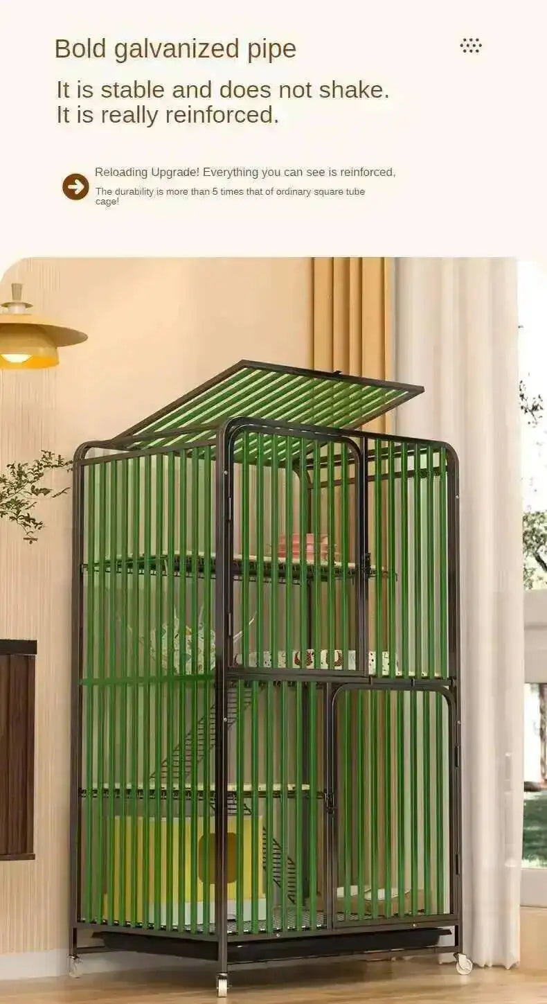 Large Activity Modern Iron Square Tube Mesh Cat Cat Cages Creative Pet Villa Luxury Cat Free House Space House Pet Supplies