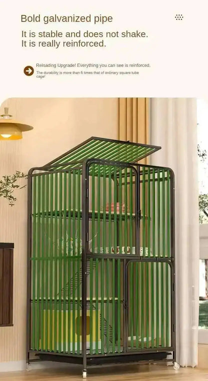 Large Activity Modern Iron Square Tube Mesh Cat Cat Cages Creative Pet Villa Luxury Cat Free House Space House Pet Supplies