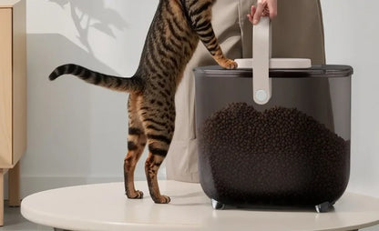 Intelligent Pet Food Container Vacuum 10L Easy Clean Cat Food Storage Moisture-proof and Insect-proof Pet Products Supplies