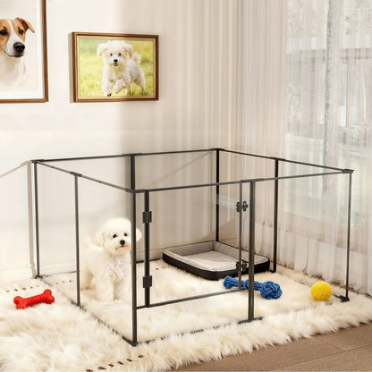 Large Acrylic Indoor Pet Playpen Enclosure Cage Fence Pet Whelping Box Full Visibility
