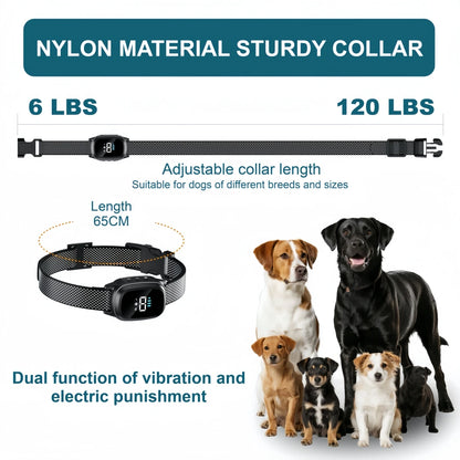 Automatic Anti Barking Dog Collar, Rechargeable Sound and Vibration Training Collar for Dog