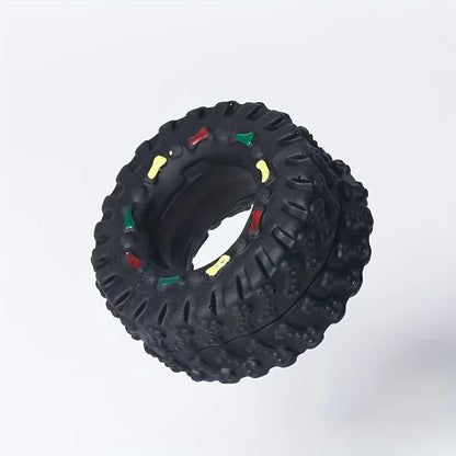 Puppy Teeth Training Toy Durable Dog Chew Wheel Interactive Sound Toy Chew-Resistant for Small Medium Dogs Pet Supplies