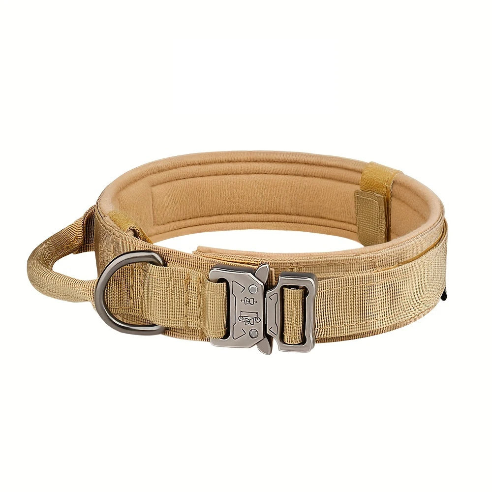 Dog Training Collar Adjustable Tactical Dog Collar and Leash Set Control Handle Pet Lead Collar for Medium and Large Dogs