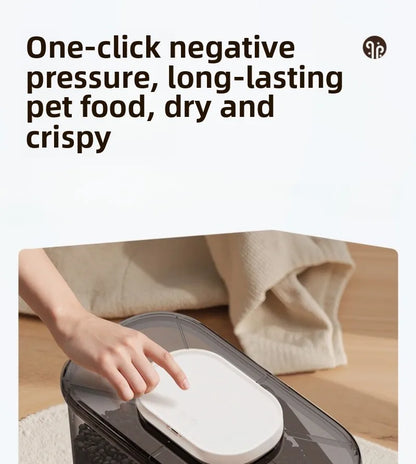 Intelligent Pet Food Container Vacuum 10L Easy Clean Cat Food Storage Moisture-proof and Insect-proof Pet Products Supplies