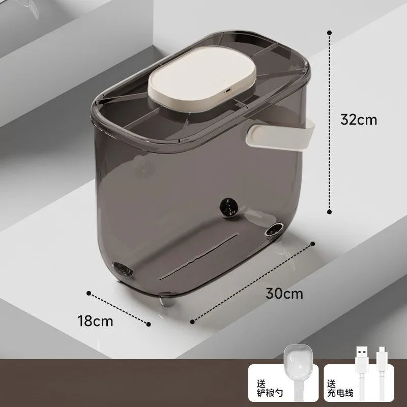 Intelligent Pet Food Container Vacuum 10L Easy Clean Cat Food Storage Moisture-proof and Insect-proof Pet Products Supplies