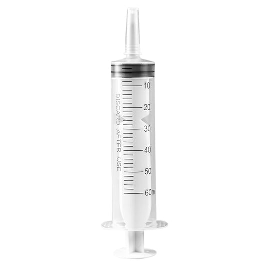 60/100ml Measuring Syringe Reusable Plastic Nutrient Filling Syringe Without Needle Syringe Glue Pet Feeding Needle Kitchen Tool