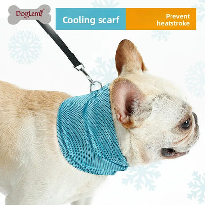 Summer Cooling Neck Triangular Scarf for small medium large for Pets