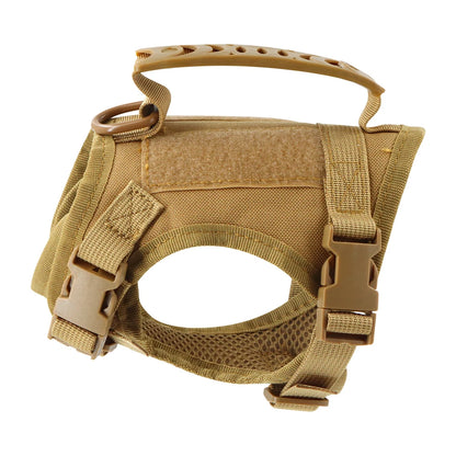 Small Pet Adjustable Military Tactical Harness Vest Leash Set for Walking and Training