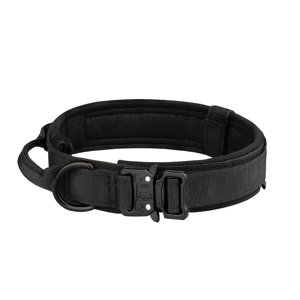 Dog Training Collar Adjustable Tactical Dog Collar and Leash Set Control Handle Pet Lead Collar for Medium and Large Dogs