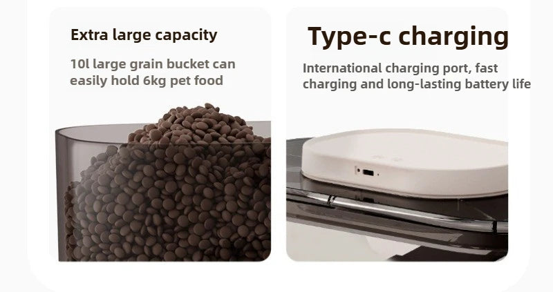 Intelligent Pet Food Container Vacuum 10L Easy Clean Cat Food Storage Moisture-proof and Insect-proof Pet Products Supplies